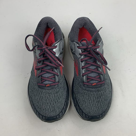 Brooks Adrenaline GTS 18 Running Shoe Size 8 Gray Pink lace up Athletic Sneaker - Picture 10 of 13